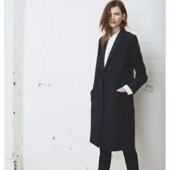 Philosophy Di Alberta Farretti Wool Pinstripe Coat sz Medium NWOT - Picture 2 of 11